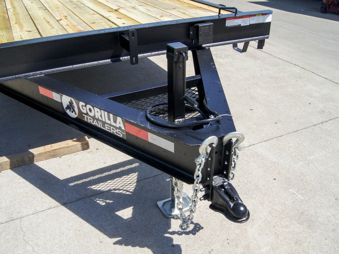 7x20 Equipment Trailer 8" I-Beam (2) 7K Axles Standup Ramps