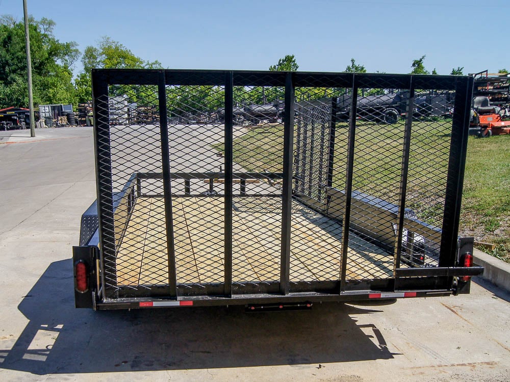 7x14 Straight Deck Utility Trailer with Side Gate (2) 3500lb Axles