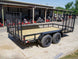 7x14 Straight Deck Utility Trailer with Side Gate (2) 3500lb Axles - SLE Equipment - 7