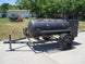 Pull Behind BBQ Smoker 250 Gallon with 3500lb Axle 2 Rack 2 Stack Original