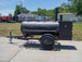 Pull Behind BBQ Smoker 250 Gallon with 3500lb Axle 2 Rack 2 Stack