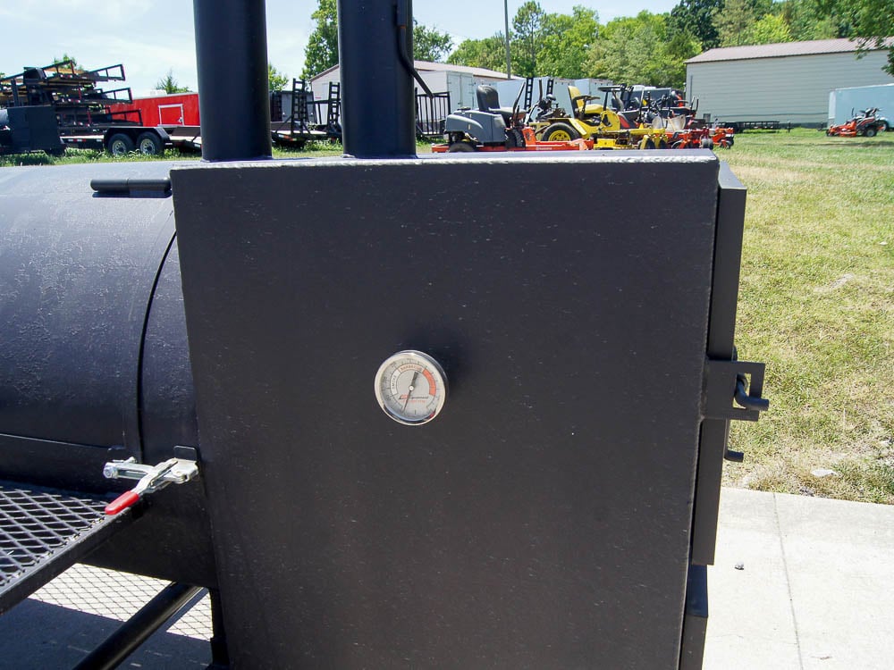 Pull Behind BBQ Smoker 250 Gallon with 3500lb Axle 2 Rack 2 Stack