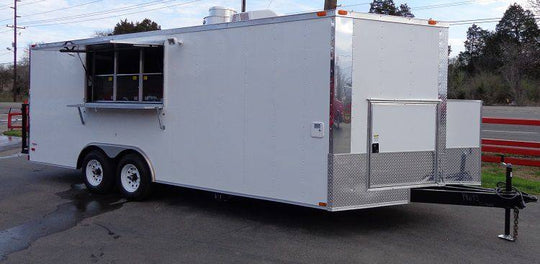 Concession Trailer 8.5'x20' White - Catering Vending Event Food with Applicances - SLE Equipment - 78