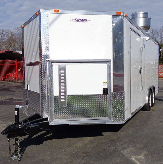 Concession Trailer 8.5'x20' White - Catering Vending Event Food with Applicances - SLE Equipment - 54