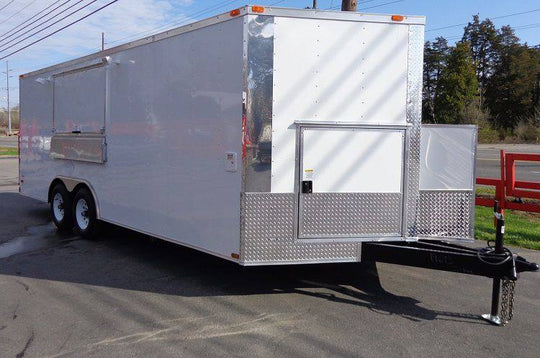Concession Trailer 8.5'x20' White - Catering Vending Event Food with Applicances - SLE Equipment - 9