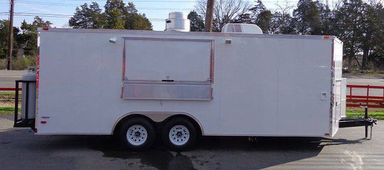 Concession Trailer 8.5'x20' White - Catering Vending Event Food with Applicances - SLE Equipment - 22