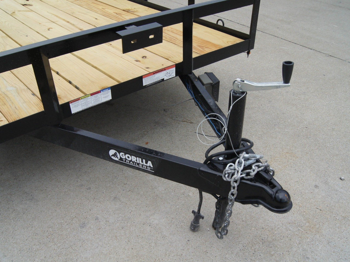 6.4x20 Tandem Dove Tail Utility Trailer  (front right)