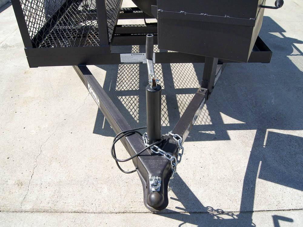Pull Behind BBQ Smoker 250 Gallon with Square Charcoal Grill 3500lb Axle