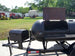 Pull Behind BBQ Smoker 250 Gallon with Square Charcoal Grill 3500lb Axle