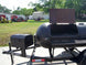 Pull Behind BBQ Smoker 250 Gallon with Square Charcoal Grill 3500lb Axle