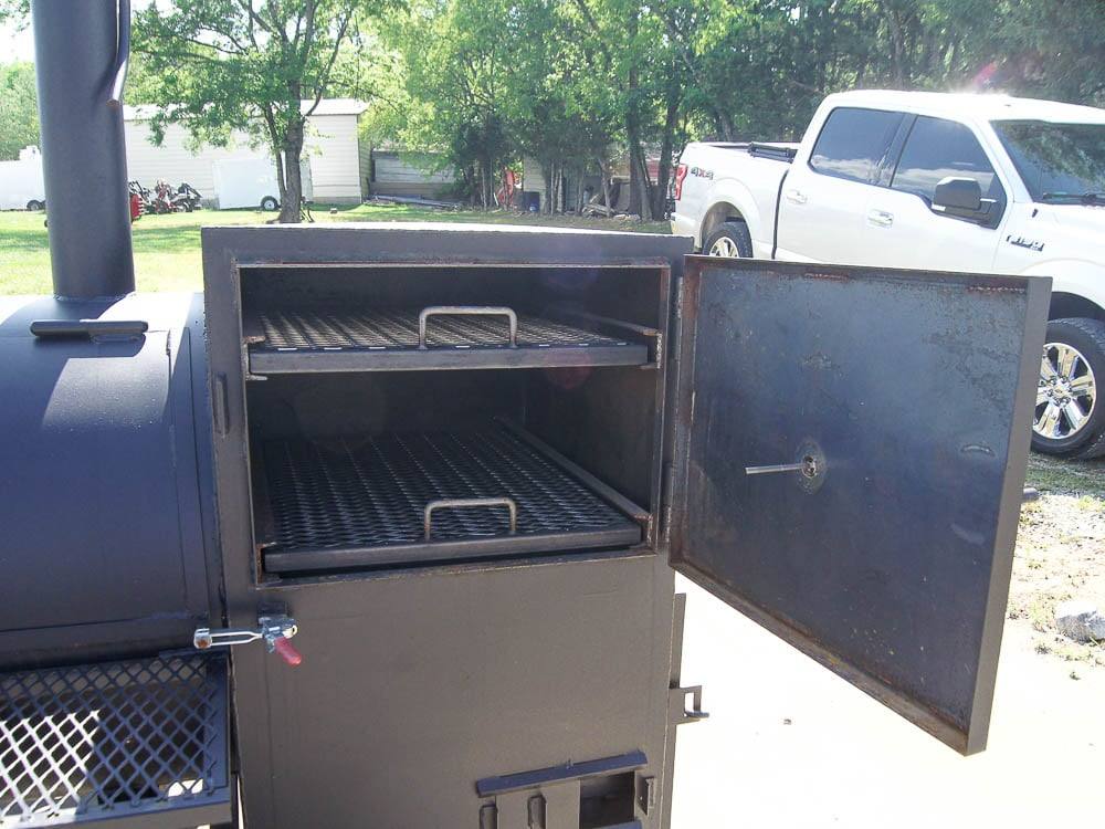 Pull Behind BBQ Smoker 250 Gallon with Square Charcoal Grill 3500lb Axle