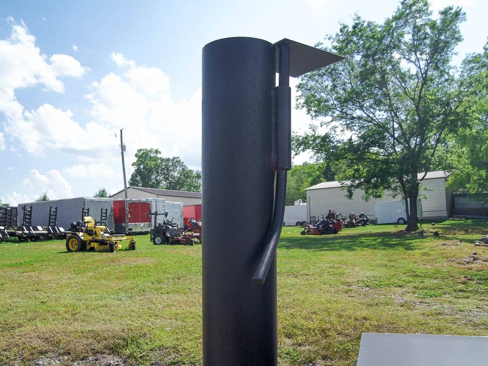 Pull Behind BBQ Smoker 250 Gallon with Square Charcoal Grill 3500lb Axle