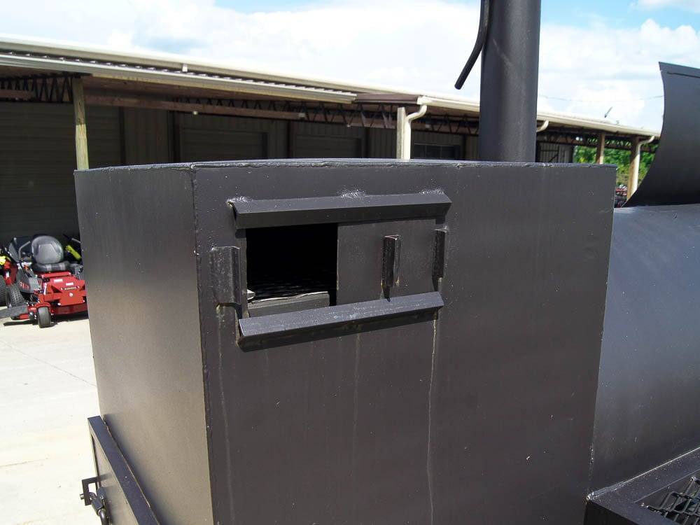 Pull Behind BBQ Smoker 250 Gallon with Square Charcoal Grill 3500lb Axle