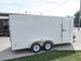 7x16 White V-Nose Enclosed Trailer with Elect Pkg (2) 3500lb Axle