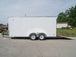 7x16 White V-Nose Enclosed Trailer with Elect Pkg (2) 3500lb Axle