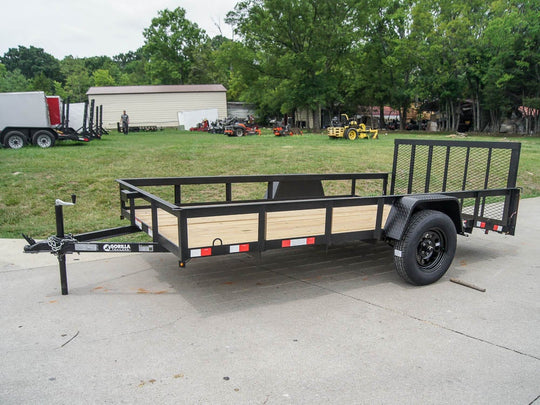 6.4'x12' Painted Dovetail Utility Trailer 3500lb Axle