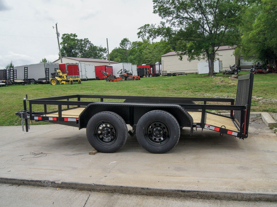 6.4' X 12' Tandem Axle Dovetail Utility Trailer with Gate & Lights