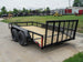 6.4' X 12' Tandem Axle Dovetail Utility Trailer with Gate & Lights