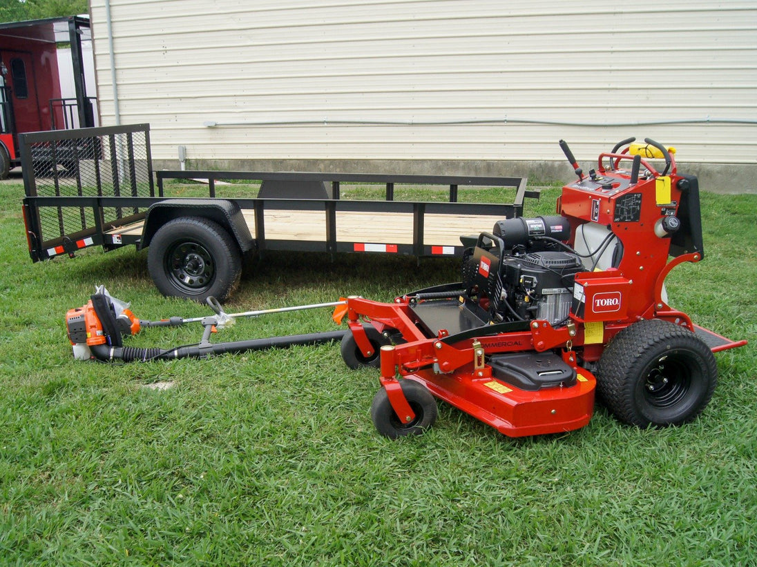 Toro 72519 GrandStand Stand On Mower Utility Trailer Husqvarna Handheld Package