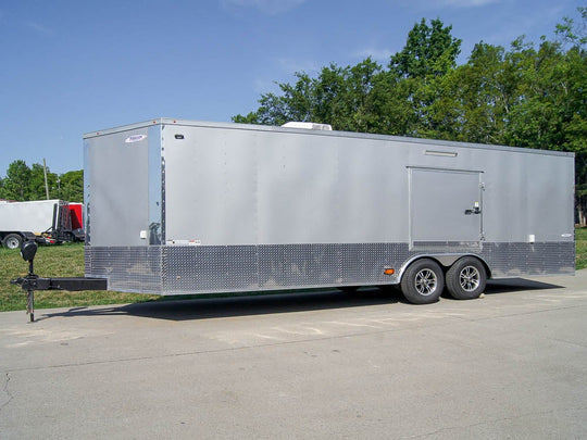 8.5x24 Custom Silver Enclosed Trailer ATP Floor (2) 5200lb Axle