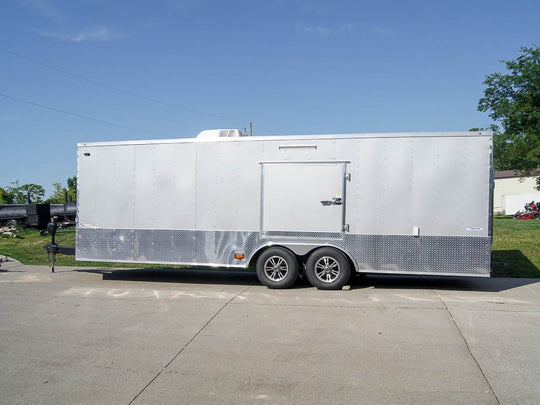 8.5x24 Custom Silver Enclosed Trailer ATP Floor (2) 5200lb Axle