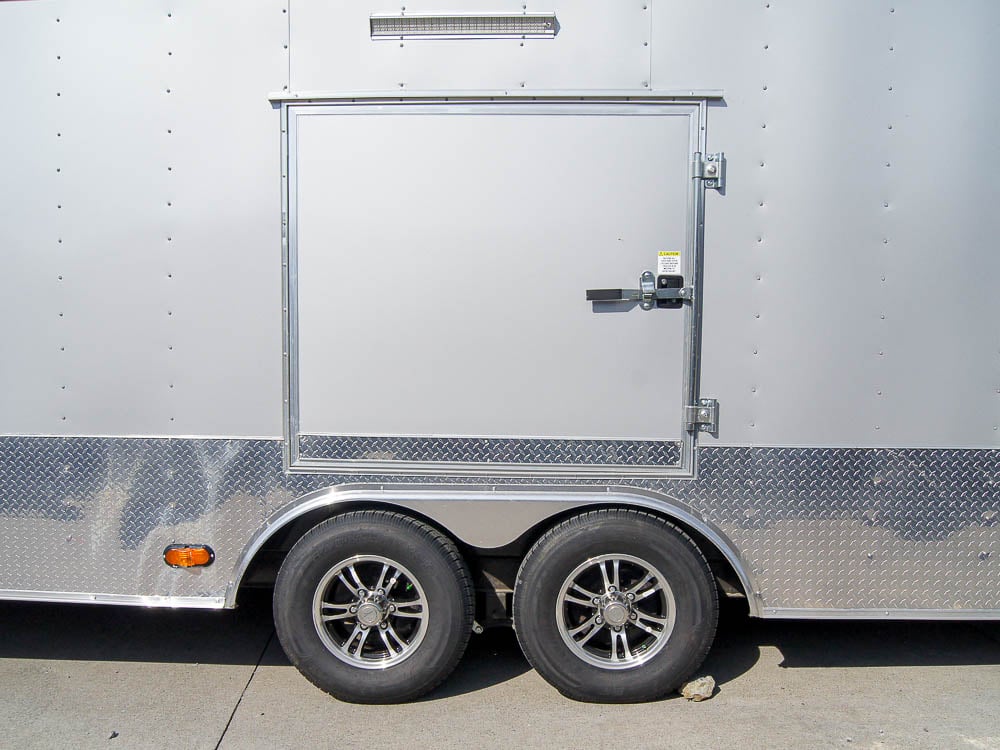 8.5x24 Custom Silver Enclosed Trailer ATP Floor (2) 5200lb Axle