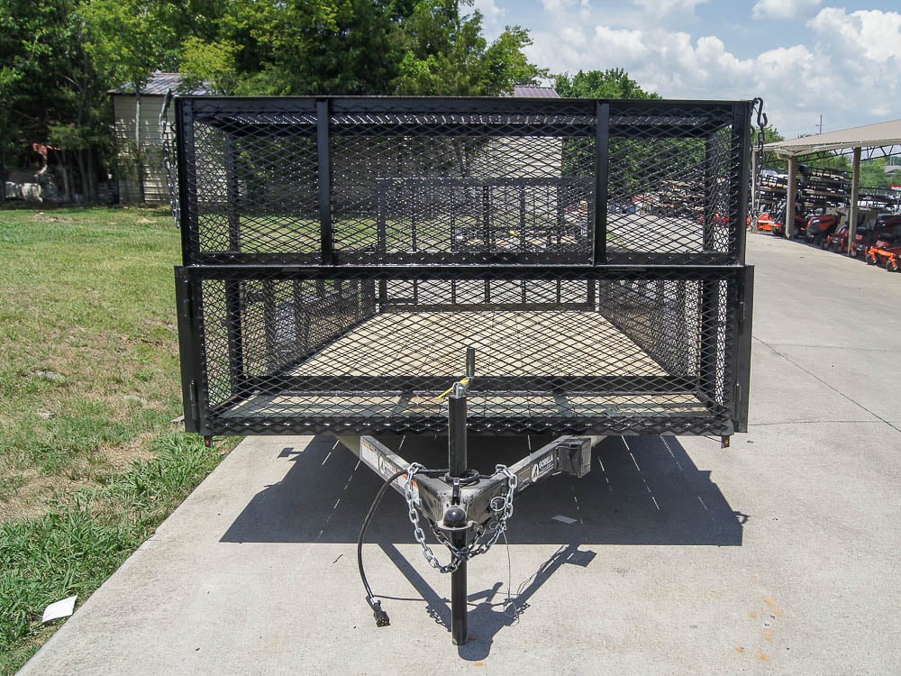 7x16 Straight Deck Utility Trailer with Stacked Baskets (2) 3500lb Axle