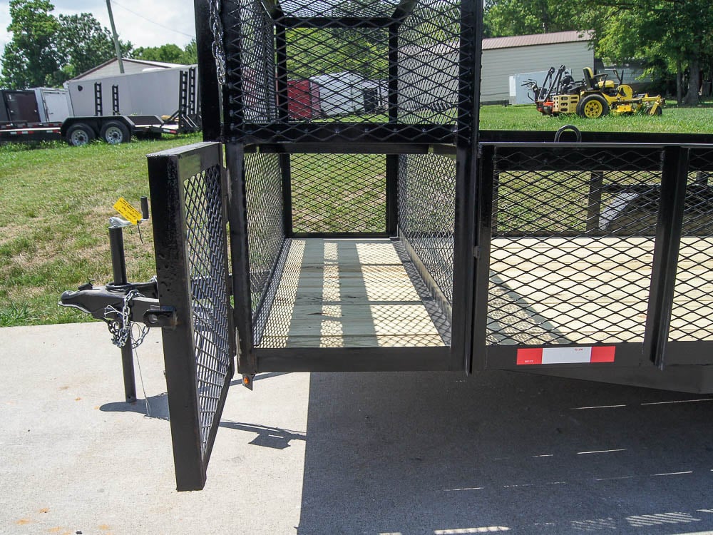 7x16 Straight Deck Utility Trailer with Stacked Baskets (2) 3500lb Axle