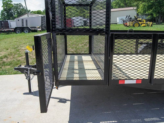 7x16 Straight Deck Utility Trailer with Stacked Baskets (2) 3500lb Axle