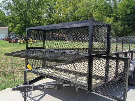 7x16 Straight Deck Utility Trailer with Stacked Baskets (2) 3500lb Axle