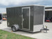 7x12 Charcoal V-Nose Custom Enclosed Trailer 3500lb Axle with Brake