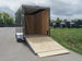 7x12 Charcoal V-Nose Custom Enclosed Trailer 3500lb Axle with Brake