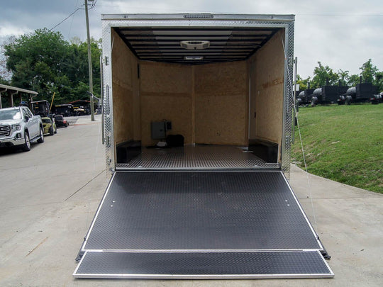 8.5x12 Black V-Nose Enclosed Trailer with Elect Pkg (2) 3500lb Axles