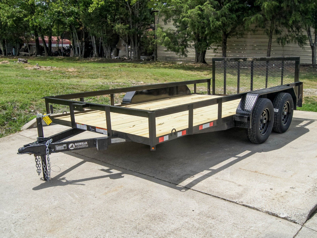 7x14 Dovetail Utility Trailer (2) 3500lb Axles