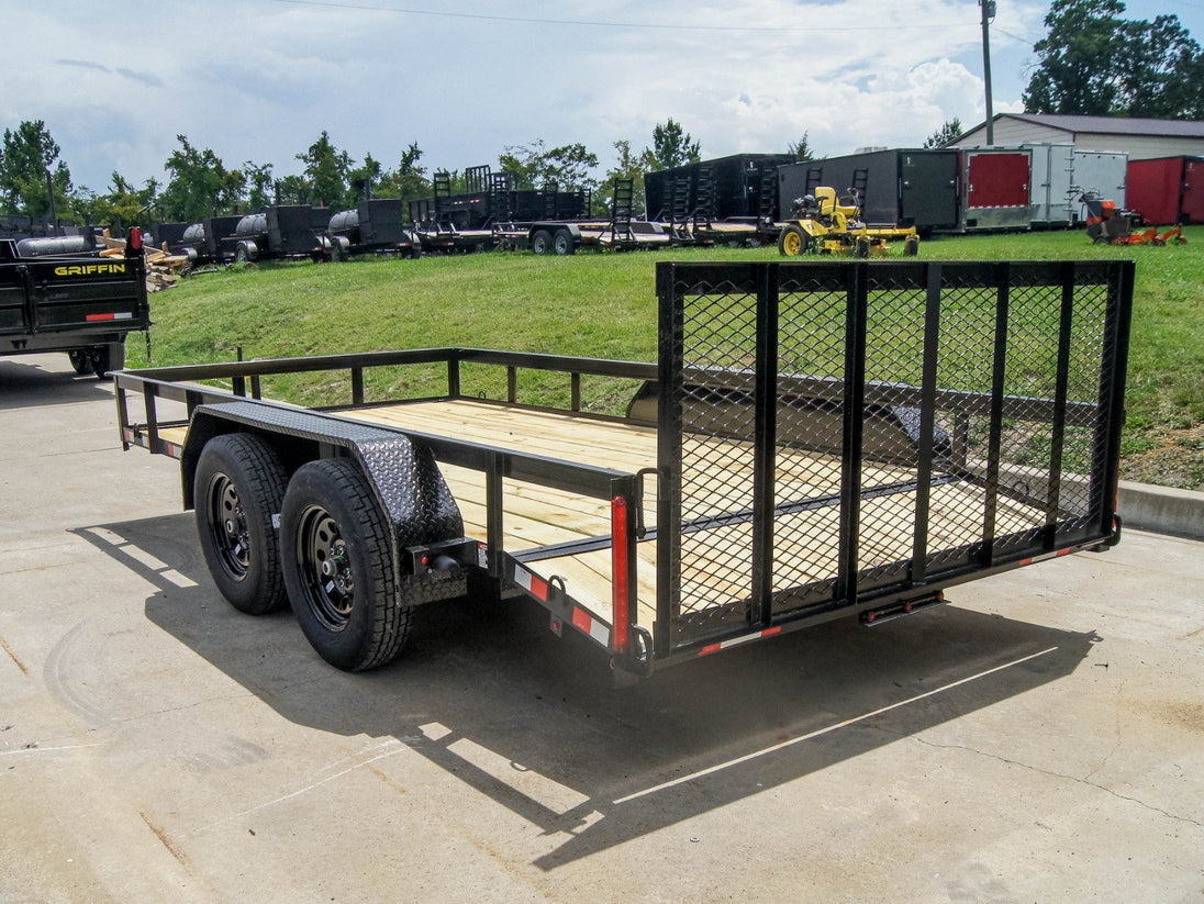 7x14 Dovetail Utility Trailer (2) 3500lb Axles