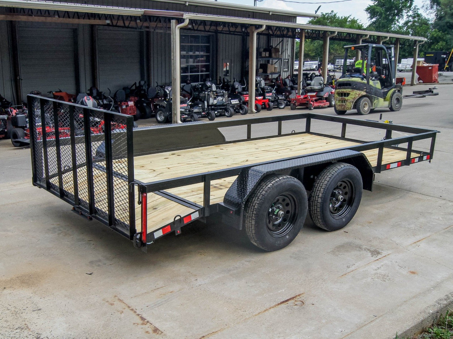 7x14 Dovetail Utility Trailer (2) 3500lb Axles