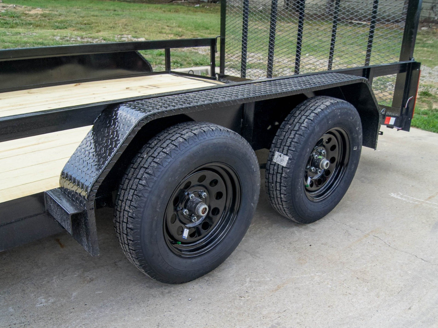 7x14 Dovetail Utility Trailer (2) 3500lb Axles