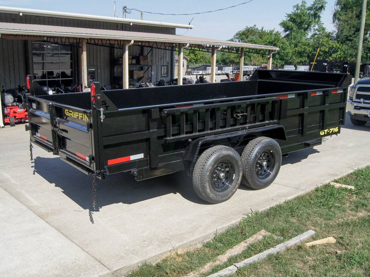 7x16 Hydraulic Dump Trailer with 2ft Sides (2) 7K Axles