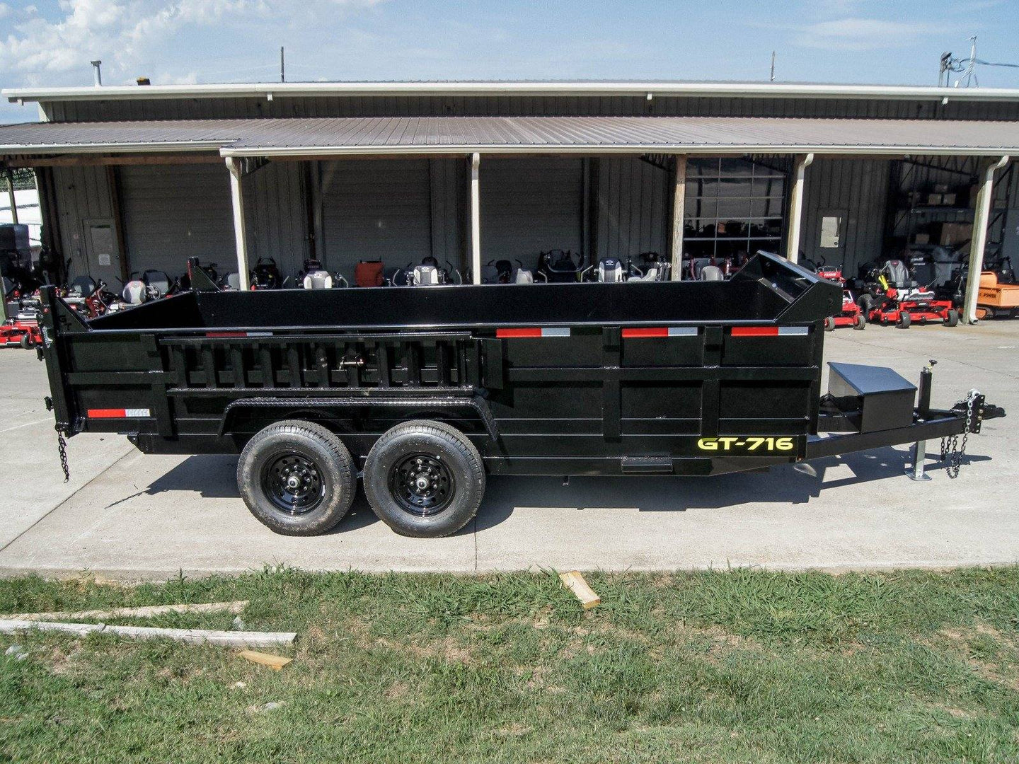 7x16 Hydraulic Dump Trailer with 2ft Sides (2) 7K Axles