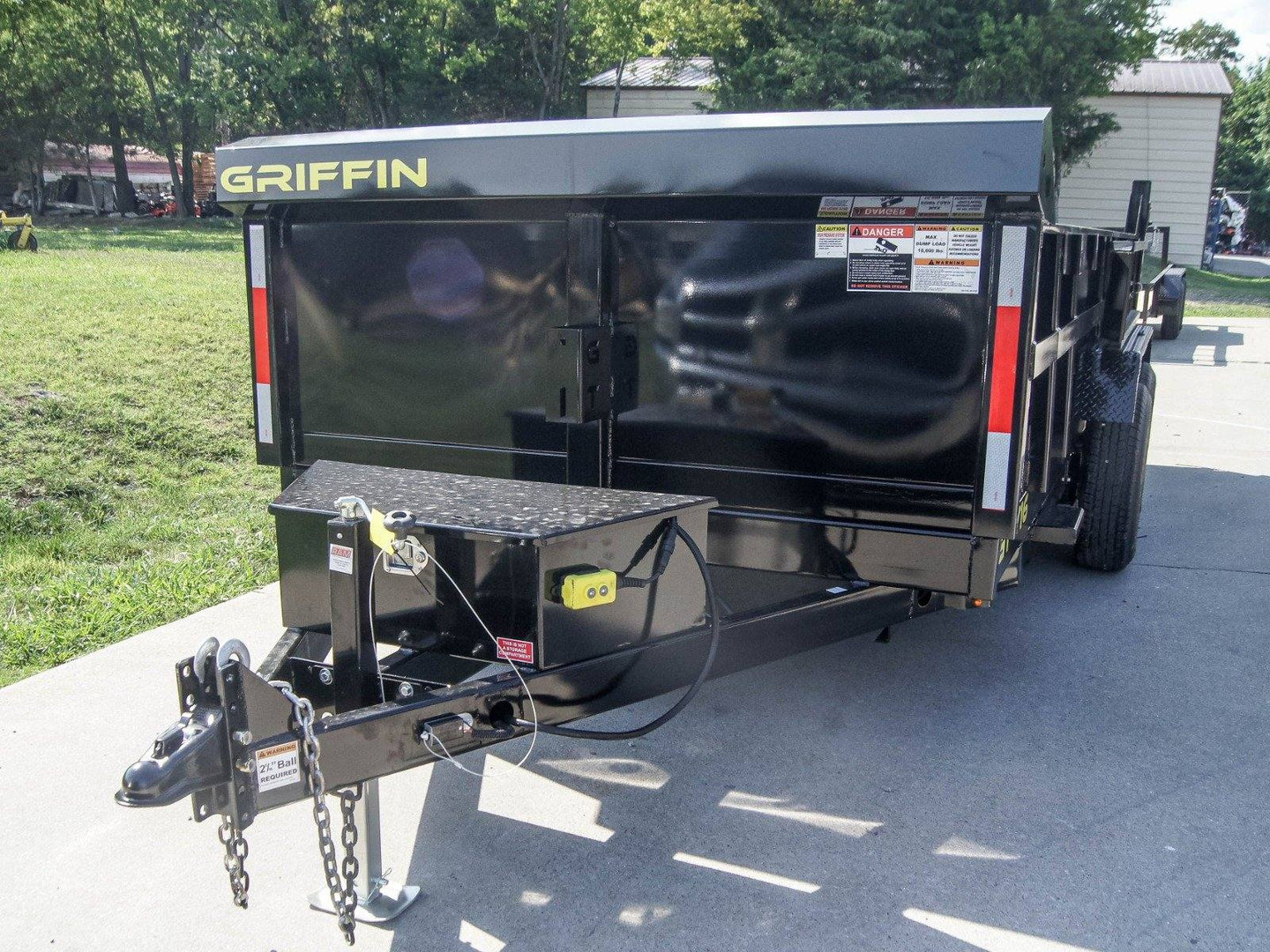 7x16 Hydraulic Dump Trailer with 2ft Sides (2) 7K Axles