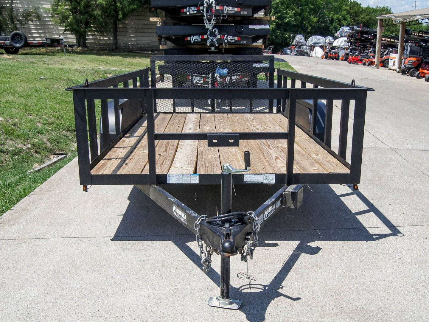 6.4x14 Utility Trailer with 2ft Side Railing (2) 3500lb Axles