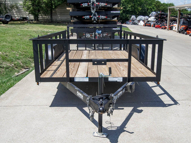 6.4x14 Utility Trailer with 2ft Side Railing (2) 3500lb Axles