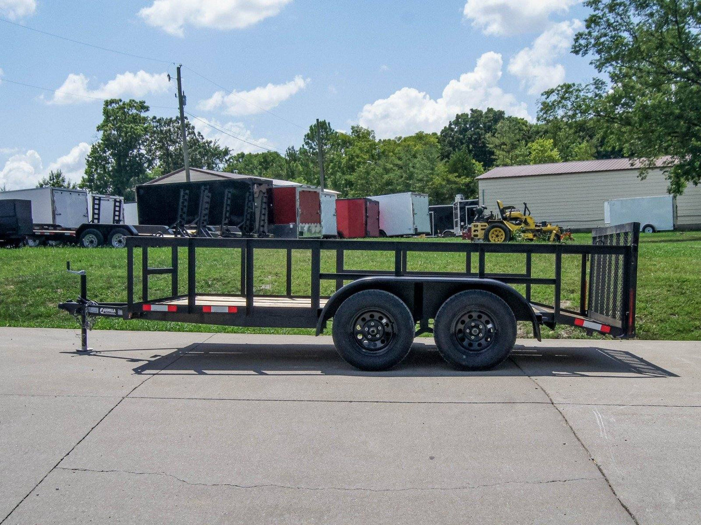 6.4x14 Utility Trailer with 2ft Side Railing (2) 3500lb Axles