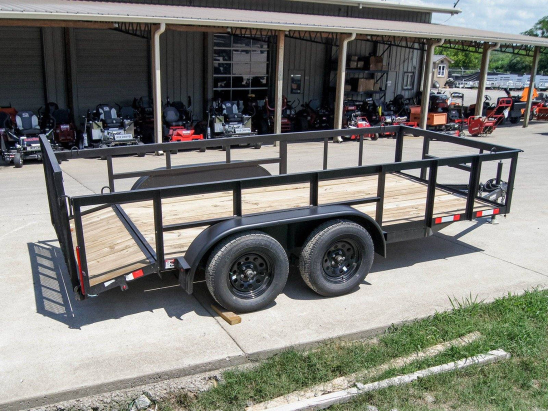 6.4x14 Utility Trailer with 2ft Side Railing (2) 3500lb Axles