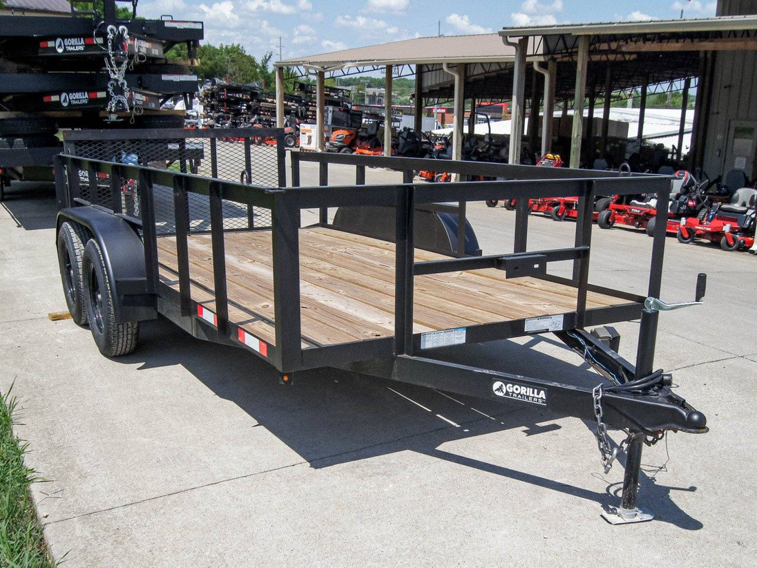 6.4x14 Utility Trailer with 2ft Side Railing (2) 3500lb Axles