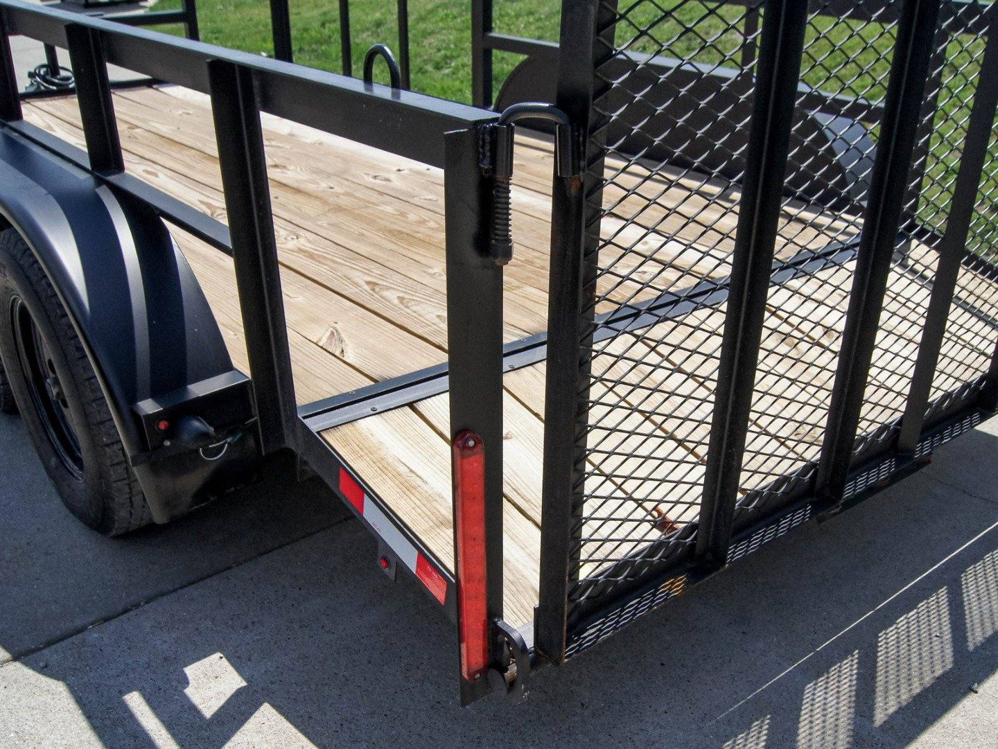 6.4x14 Utility Trailer with 2ft Side Railing (2) 3500lb Axles