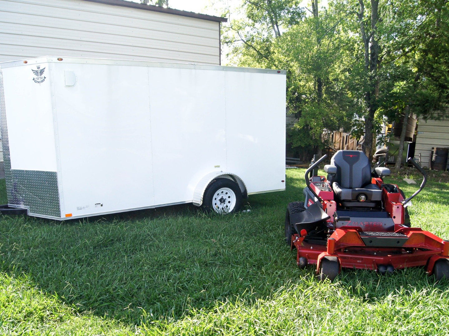 Toro 74015 ZMaster Zero Turn Mower Handhelds Enclosed Trailer Bundle