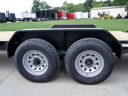 7x18 Gooseneck Equipment Trailer (2) 7K Axles Standup Ramps