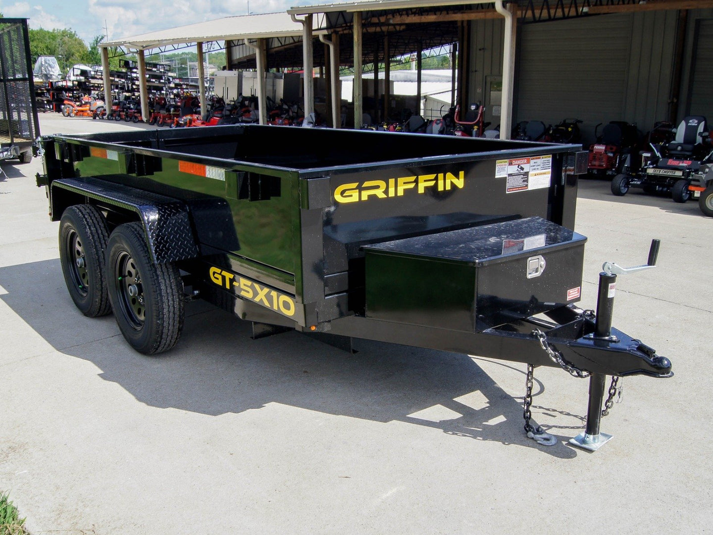 5x10 Hydraulic Dump Trailer with 2ft Sides (2) 3500lb Axles