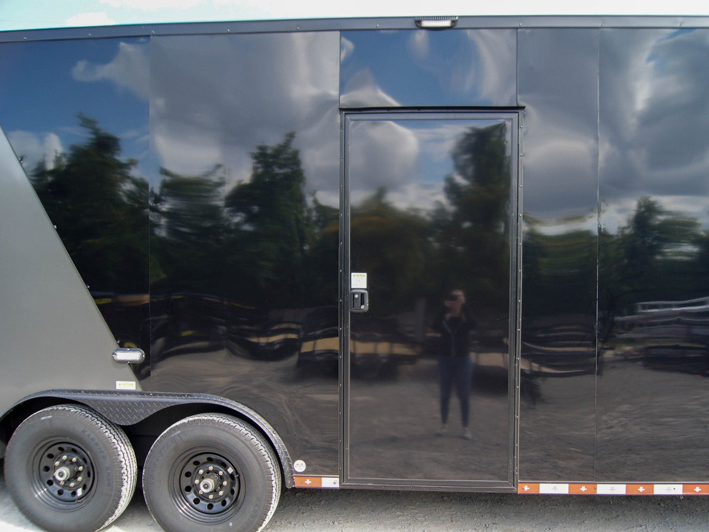 8.5x28 Charcoal/Black Enclosed Trailer with Blackout Pkg (2) 7K Axles